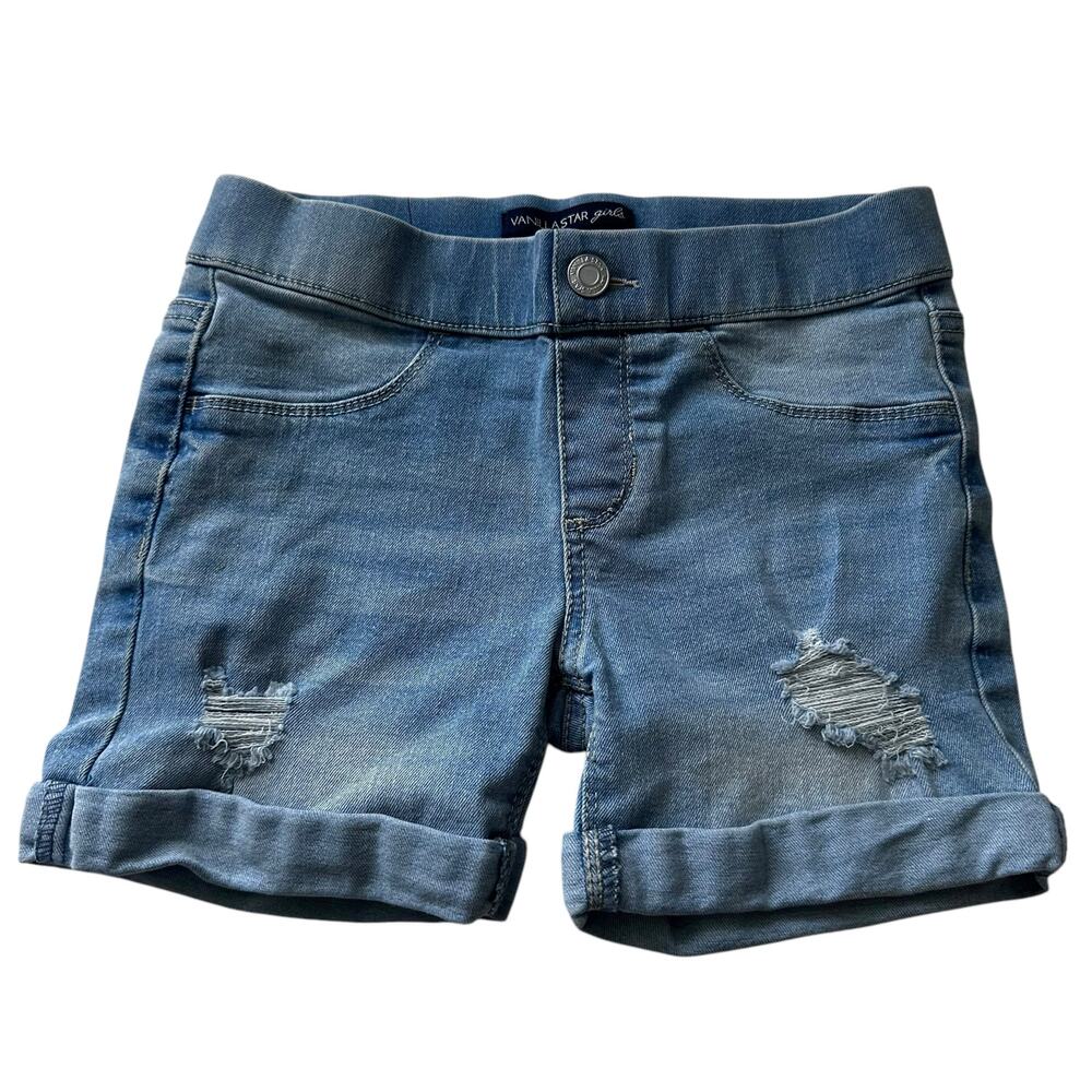 Vanilla Star Girls Size 8 Denim Distressed Cuffed Shorts